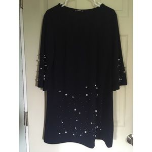 Navy Blue Pearl Dress